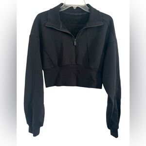 Alo Yoga Vixen Black Fleece 1/4 Zip
